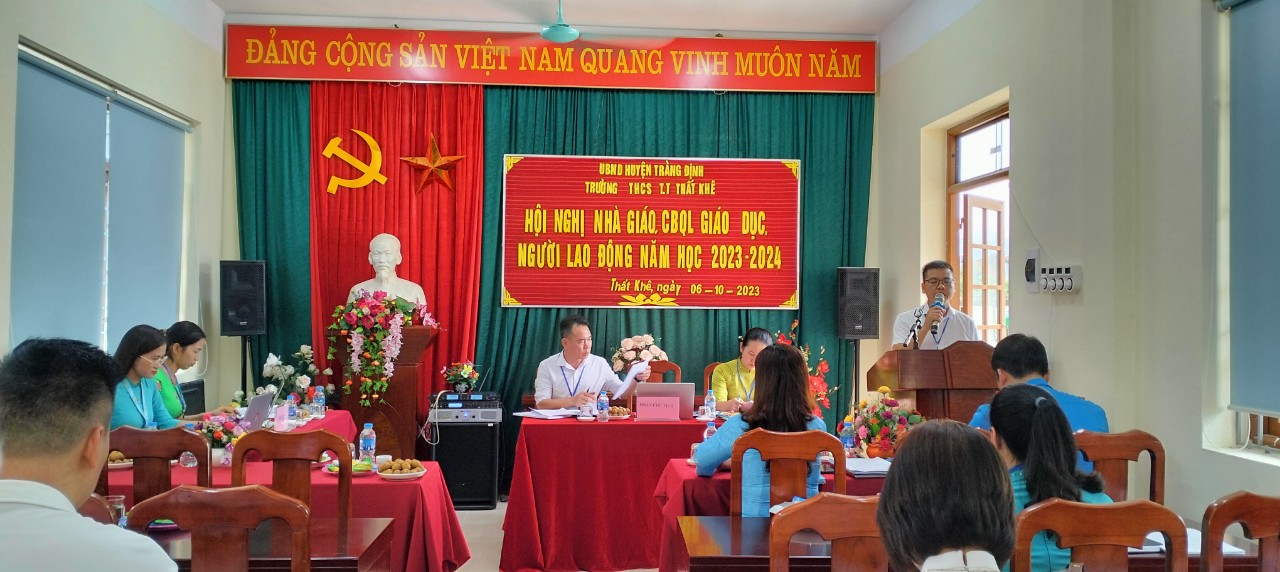 HỘI NGHỊ NHÀ GIÁO, CBQL GIÁO DỤC NGƯỜI LAO ĐỘNG NĂM HỌC 2023 - 2024