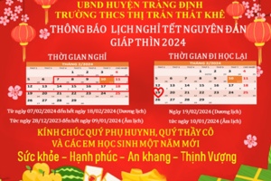 Lịch nghỉ Tết Nguyên Đán 2024