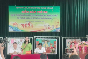 Tham gia Diễn đàn trẻ em cấp cụm